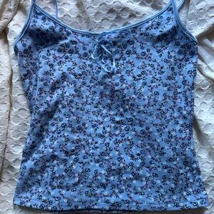 Y2K Energie Blue Floral Camisole Top